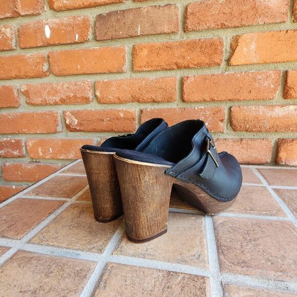 Platform leather mules size 8 - Picture 4 of 6